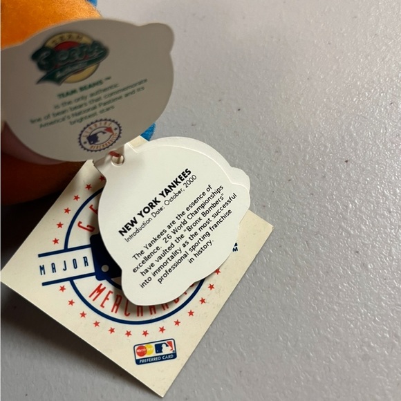 Genuine Merchandise TY New York Yankees Bear Plush 2000 beanie baby - Picture 3 of 10